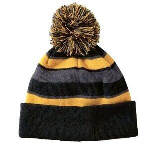 Holloway Sportswear Comeback Pom Pom Beanie Cap‎ Black/Gold/Graphite